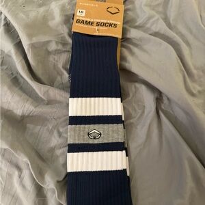 EvoShield Navy and White Game Socks